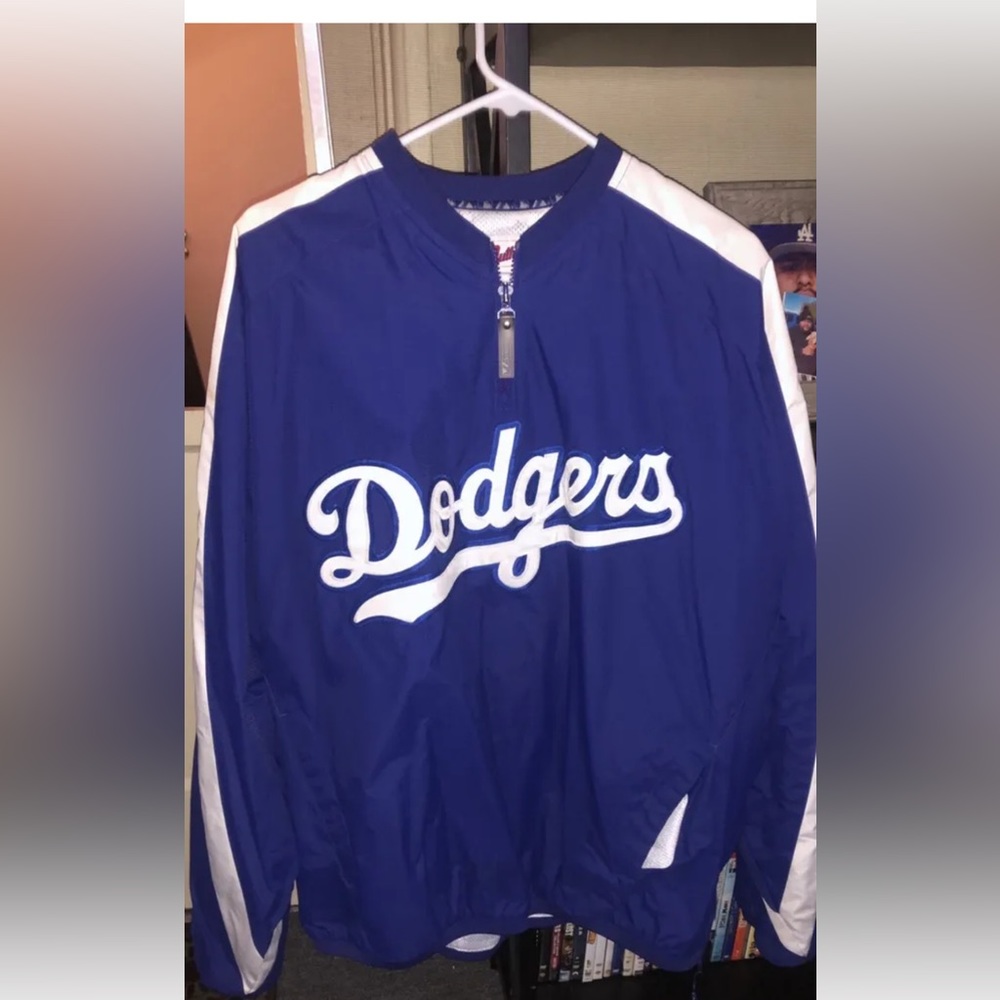 Los Angeles dodgers majestic collection pullover xl